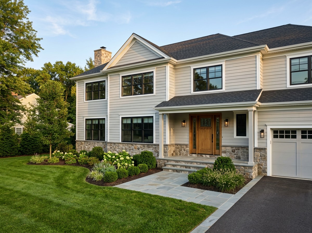 Finished exterior of a completed New Jersey residential construction project