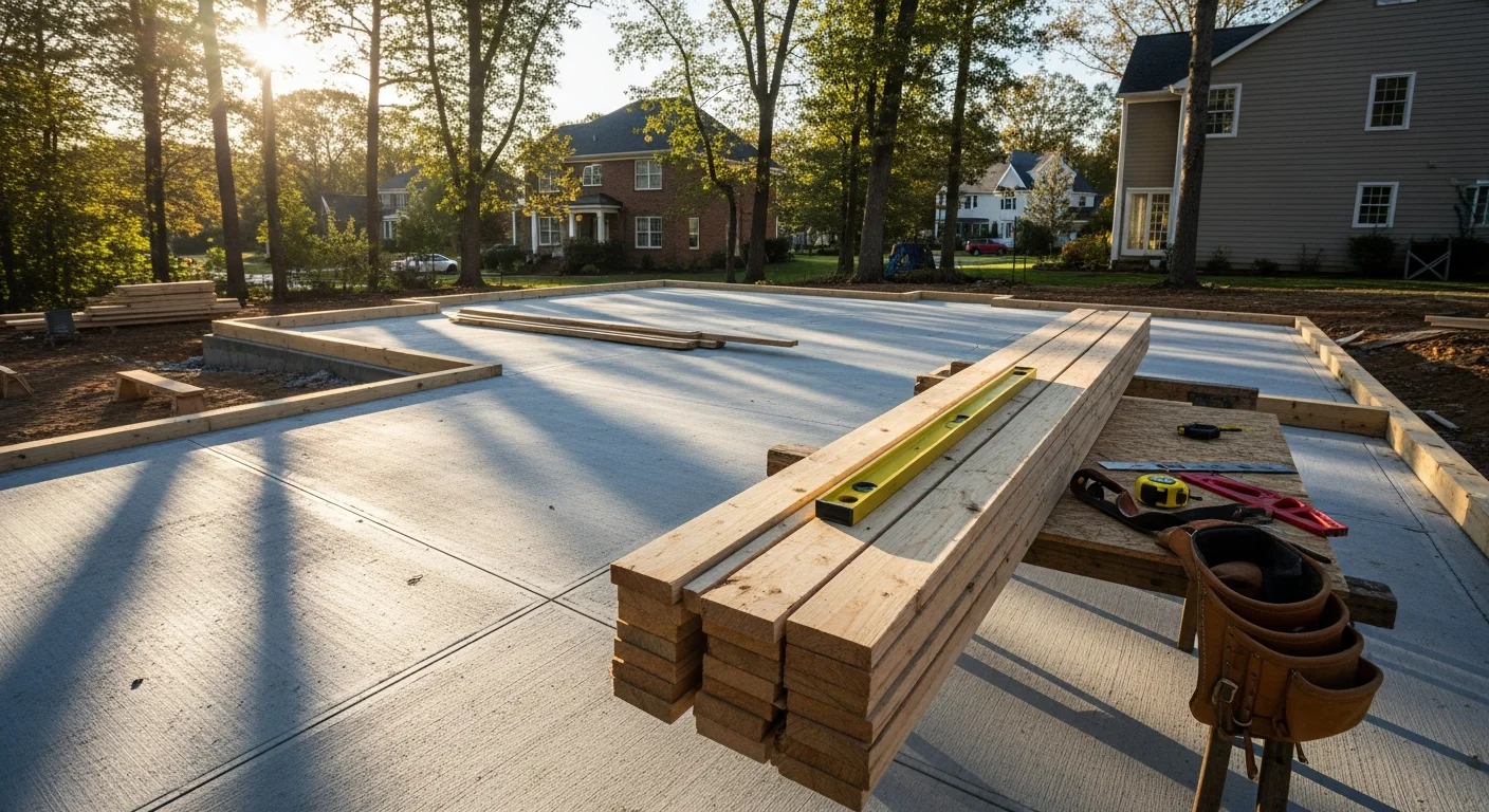 General contractor working on residential construction project