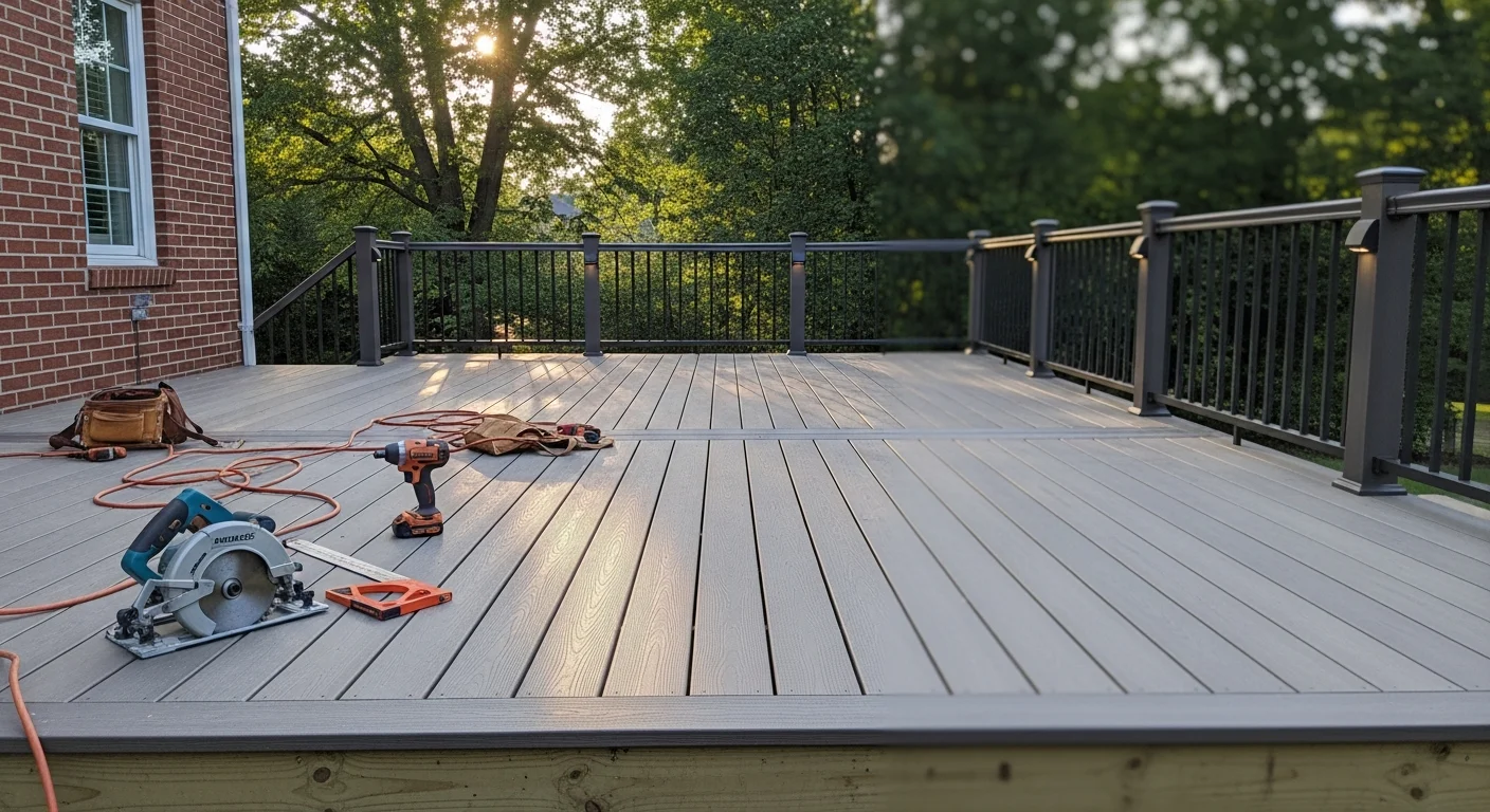 Home improvement work including window replacement and deck construction